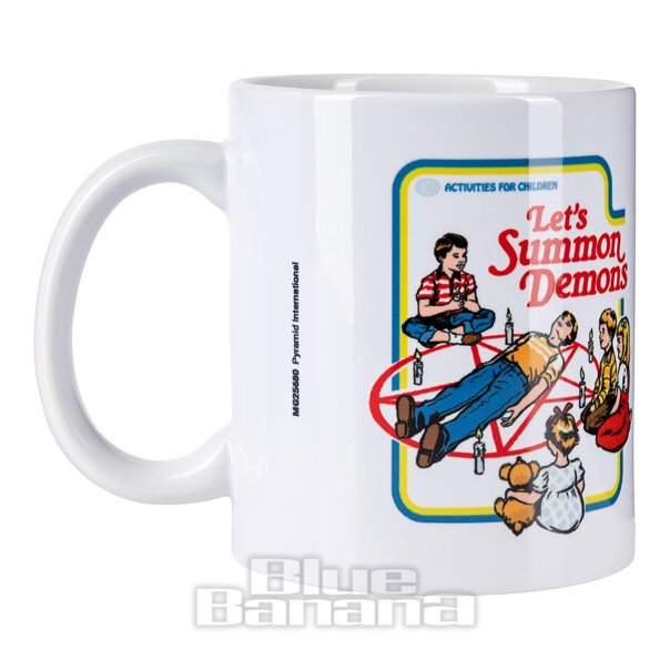 Steven Rhodes Invoquemos Demonios Taza (Blanco) | Blue Banana
