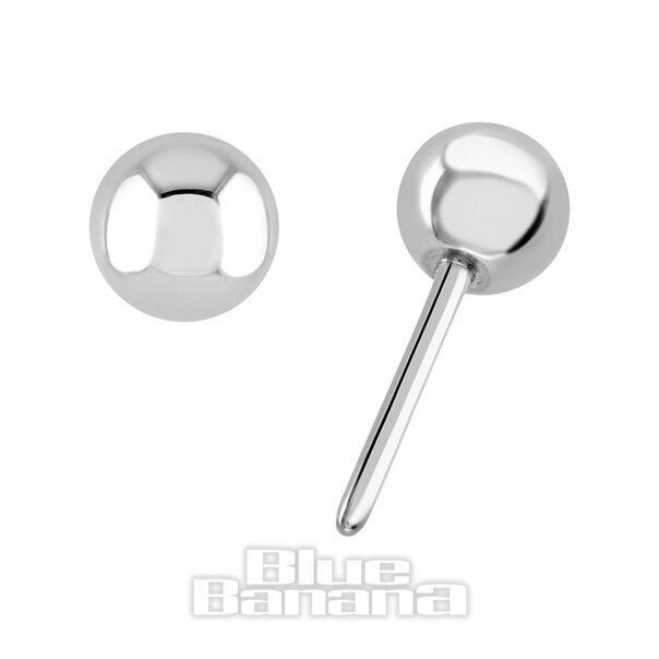 Blue Banana Poliertes Titan 2 Mm Einfache Kugel Fadenloses Oberteil (Silber)| Body Piercing Jewellery