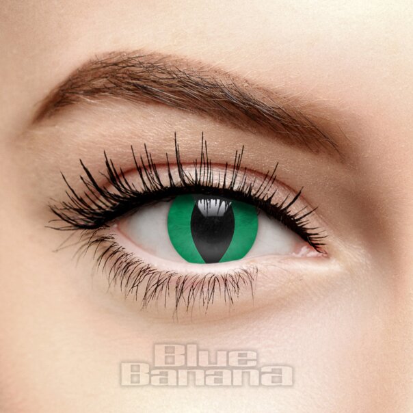 Green Cobra Eye Coloured Contact Lenses | Halloween Daily Lens