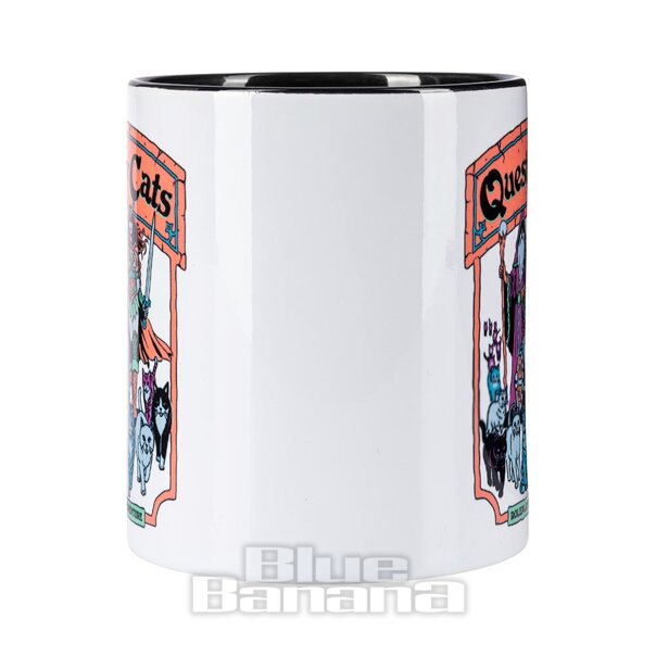 Steven Rhodes Búsqueda De Gatos Retro Taza (Multicolor) | Blue Banana