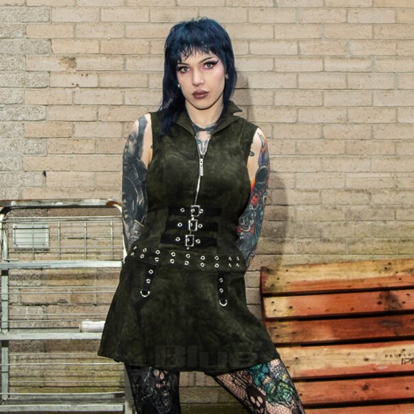 Banned Astrid Kleid (Armeegrün) | Blue Banana