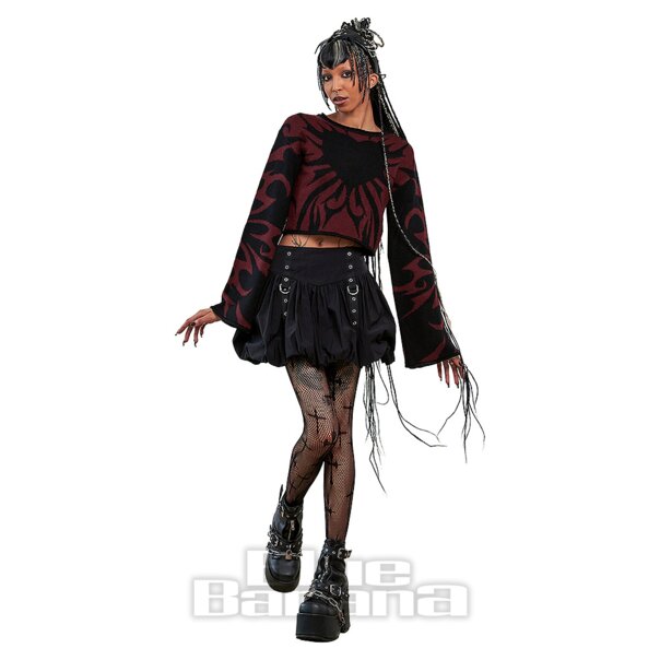 Banned Amor Tóxico Recortado Saltador (Negro/Borgoña) | Blue Banana