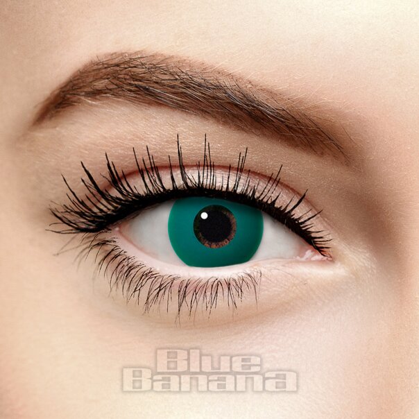 Witches Eye 30 Tage grüne farbige Kontaktlinsen, Coloured Contacts UK