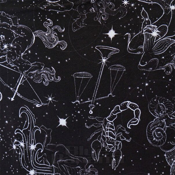Jawbreaker Sternzeichen-Konstellation Mini Kleid (Schwarz) | Blue Banana