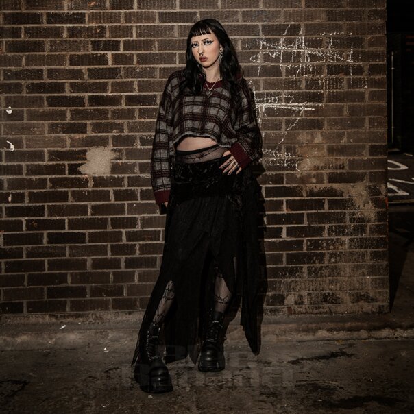 Suéter corto de reliquia de The Ragged Priest (multicolor) | Blue Banana