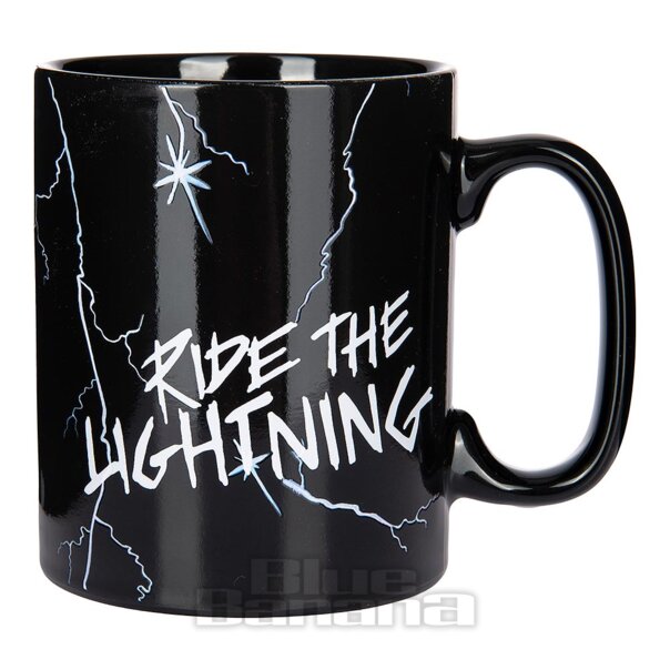 Official Metallica Montar El Relámpago Taza (Negro) | Blue Banana