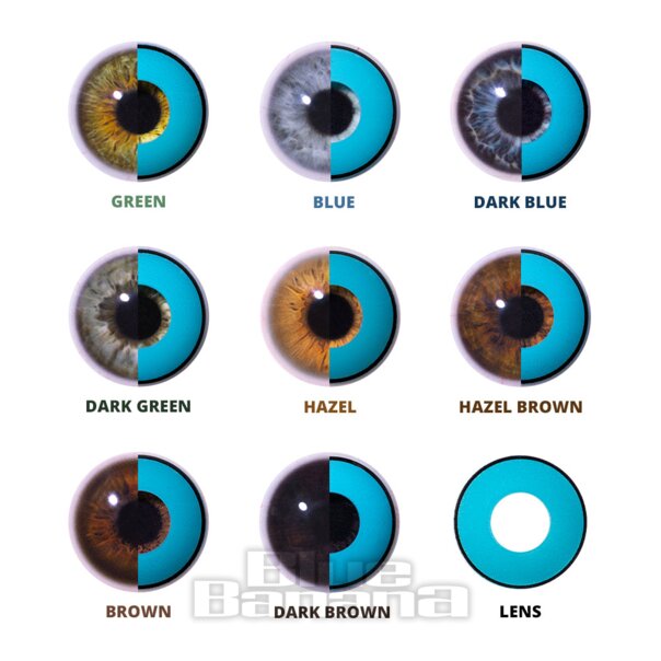 Manson 1 Tag Blaue Farbige Kontaktlinsen, Coloured Contacts UK