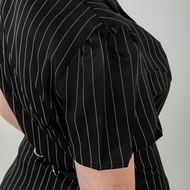 Banned X Blue Banana Pinstripe Core Dress (Black) | Gothic Mini Dress