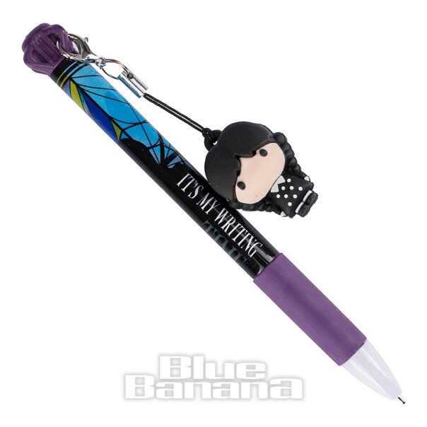 Offizielles Wednesday Mini Pen-Pals Kugelschreiber & Anhänger (Mehrfarbig) | Blue Banana