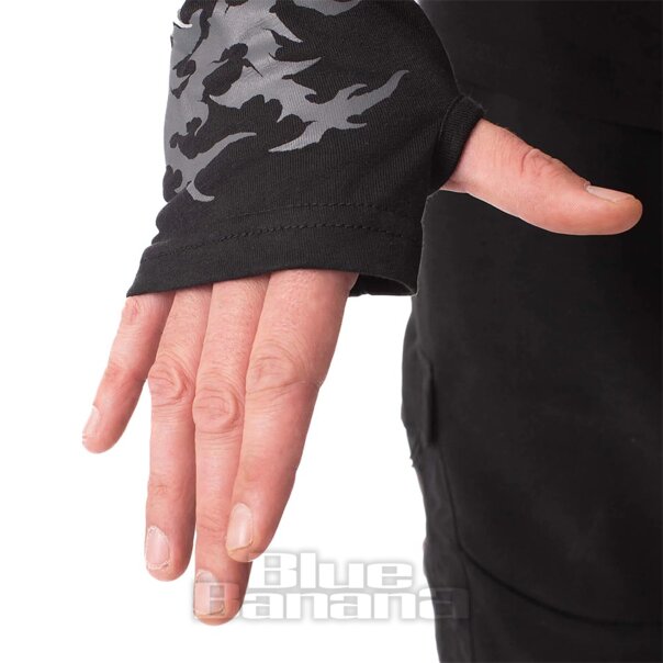 Heartless Akumu Top (Black/Grey) | Alternative Fashion, Goth Clothing