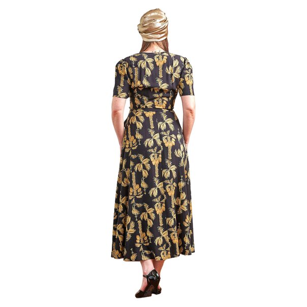 Banned Carol Golden Hour Wrap Dress (Black) | Alternative Fashion, Goth Clothing