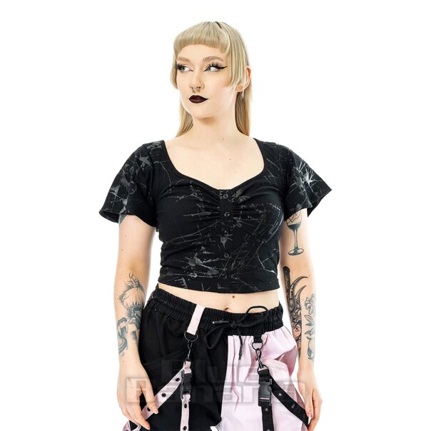 Vixxsin Shadowglass Top (Black) | Alternative Clothing, Gothic Clothing