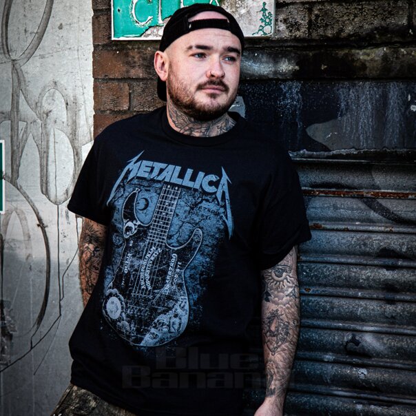 Official Metallica Hammett Ouija Guitar T Shirt (Black) | Band-Merchandise DE