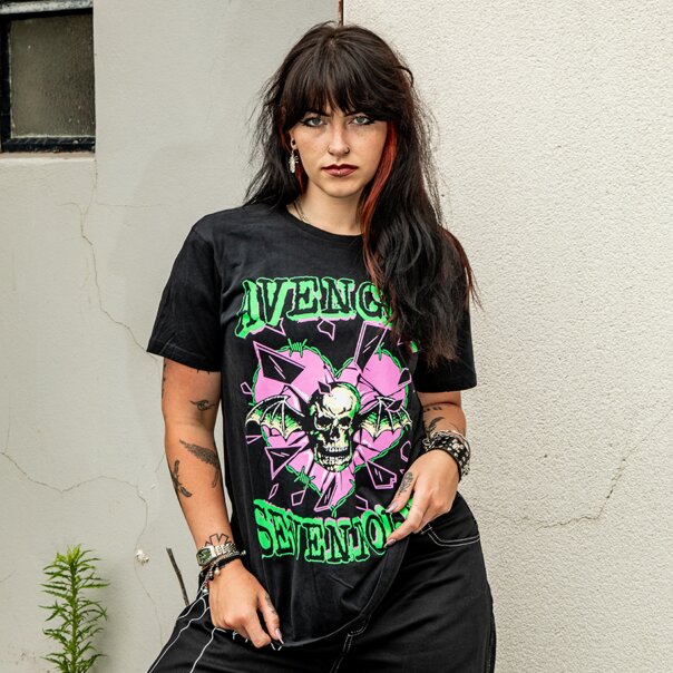 Avenged Sevenfold Heartbreak T-Shirt (Carbon) | Official Band Merch