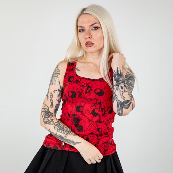 Heartless Heart Skull 2-In-1 Top | Gothic Tops & T-Shirts