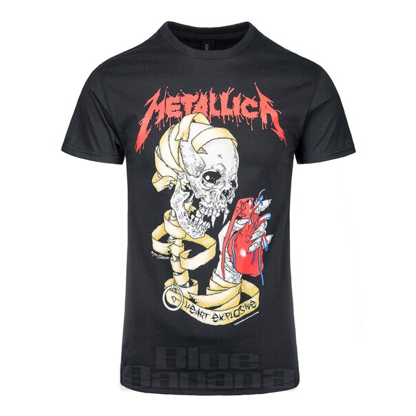Metallica Heart Explosive T-Shirt (Schwarz) | Blue Banana