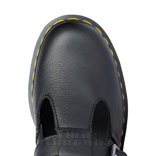 Dr Martens Polley Smooth Leather Mary Jane (Black) | Blue Banana Shoes