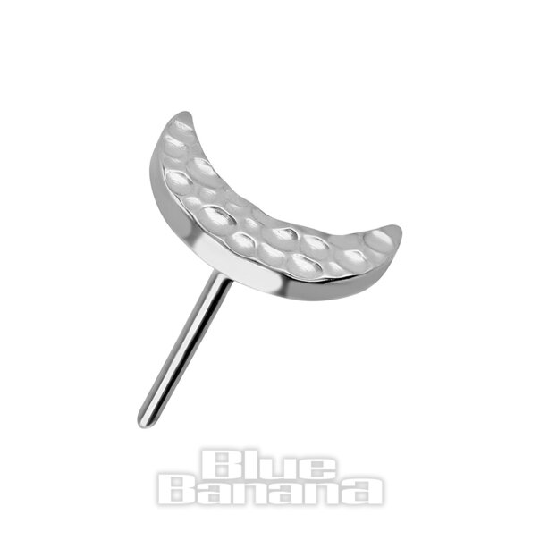 Dessus sans fil en croissant de lune en titane poli | Piercing Labret