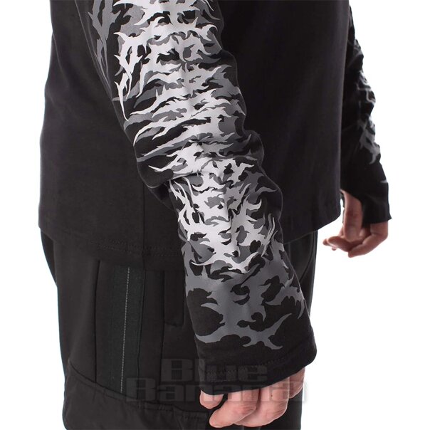 Heartless Akumu Top (Black/Grey) | Alternative Fashion, Goth Clothing