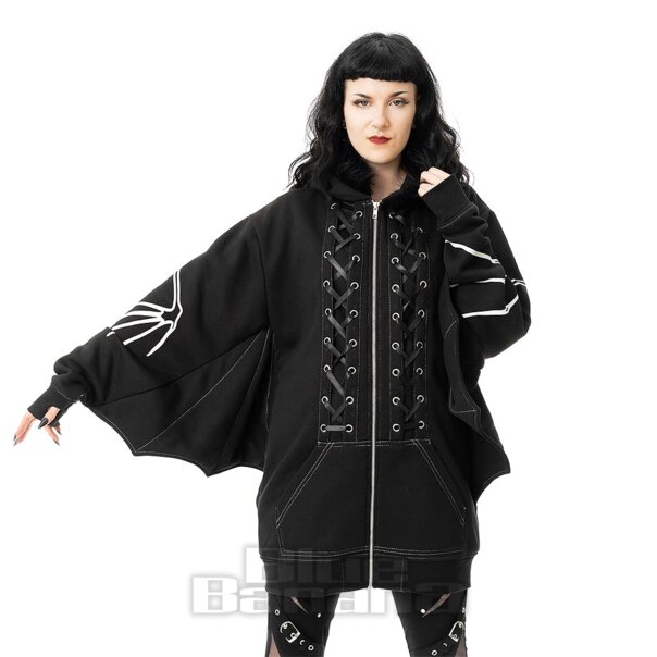 Heartless Anatomy Bat Hoodie (Black) | Blue Banana