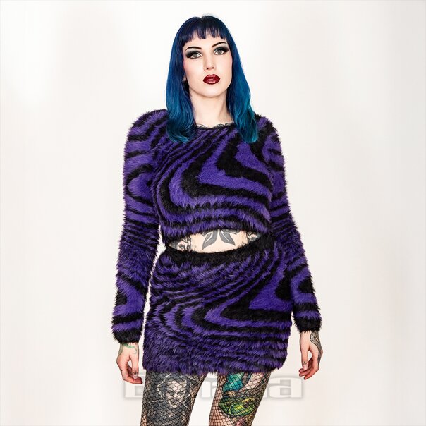 Banned Daphne Skirt (Black/Purple) | Blue Banana