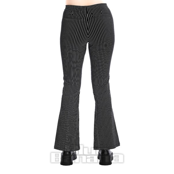 Banned Pantalon À Fines Rayures (Noir)