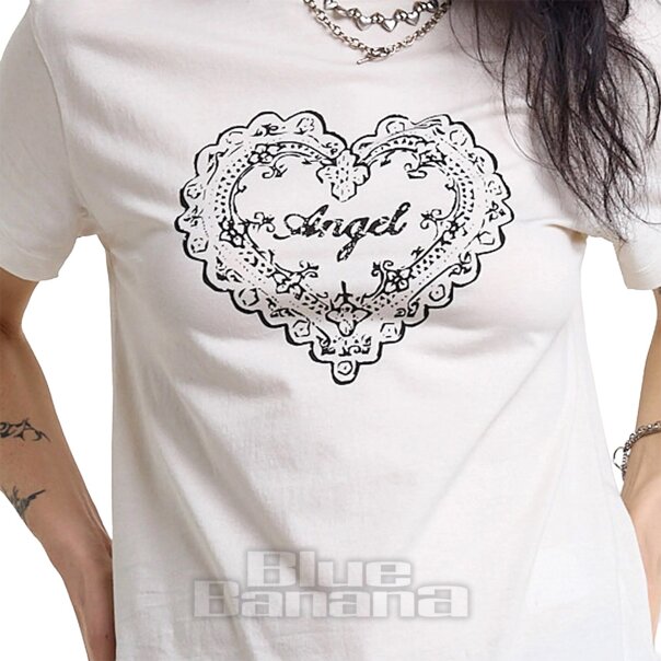 Ragged Priest Angel T-Shirt (Ecru) | Alternative Clothing