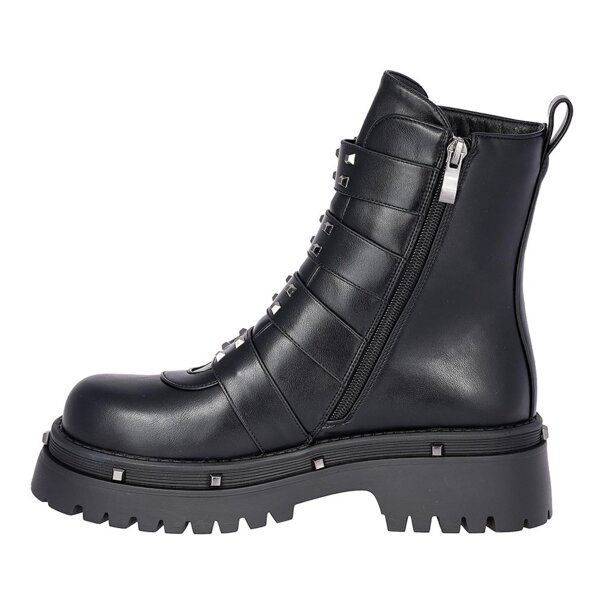 Bleeding Heart Buckle Boots (Black) | Alternative Footwear