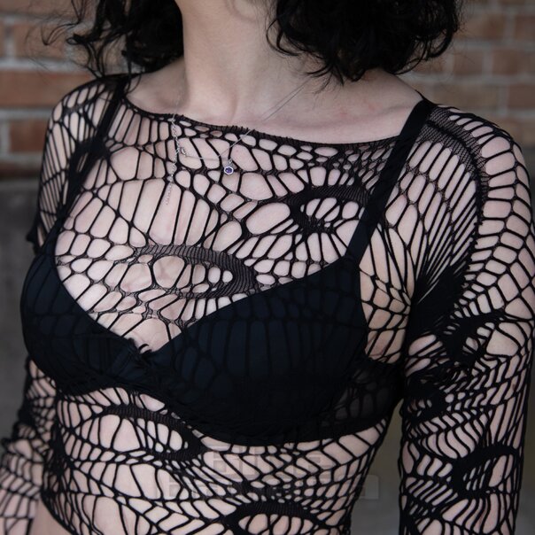 Killstar Lamenthia Mesh Top (Black) | Killstar Clothing