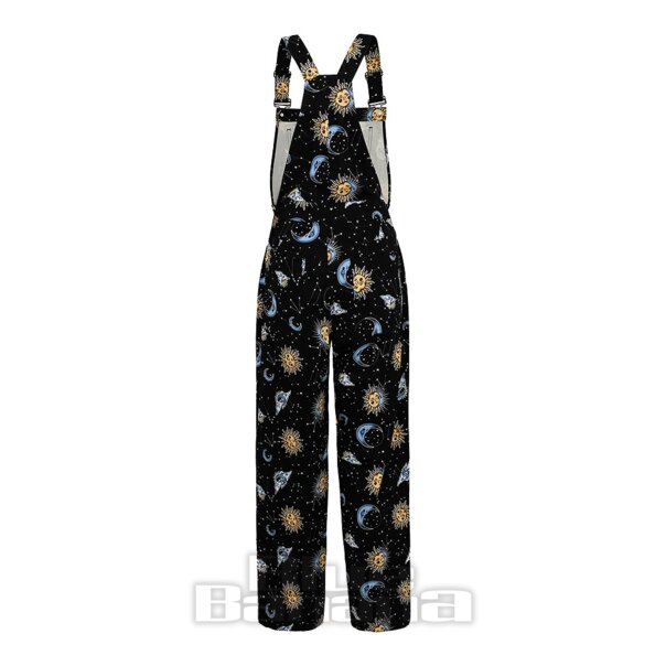 Hell Bunny Solaris Dungarees (Black) | Alternative Clothing