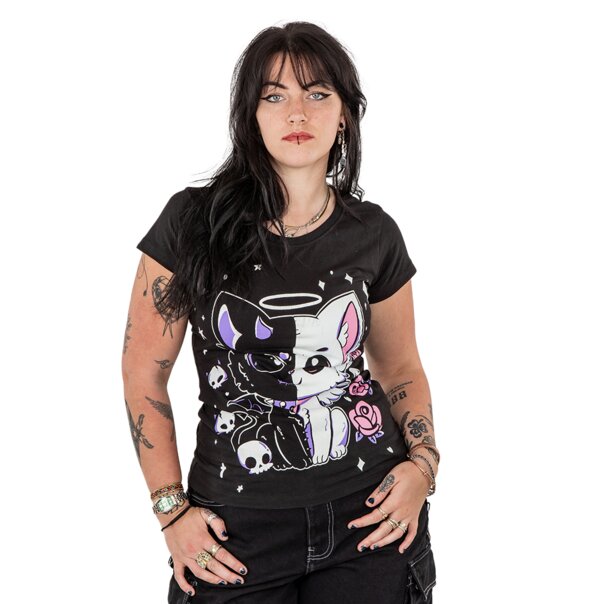 Cupcake Cult Lvd Kitty T-Shirt (Black) | Blue Banana