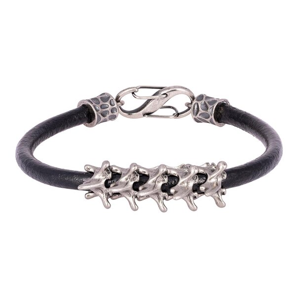 Bracciale con cinturino Blue Banana Steel 5 Bones (Argento) | Accessori alternativi