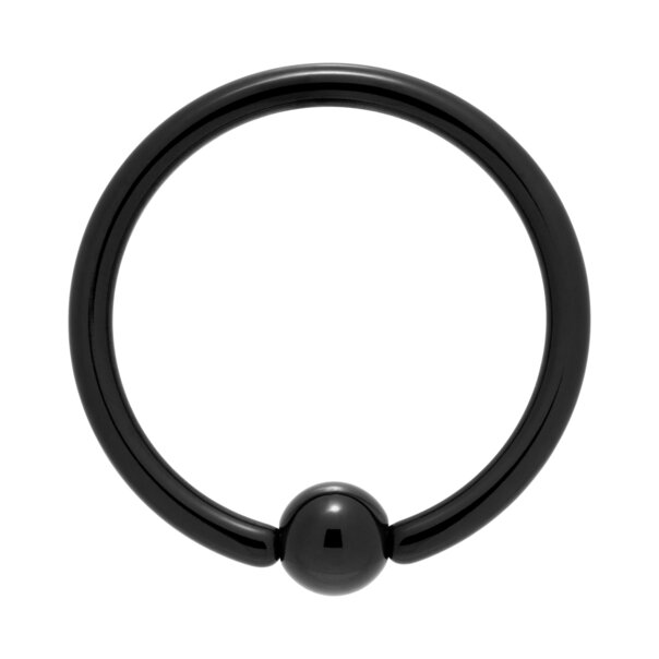 Anello BCR in titanio color banana blu (nero) | Gioielli per piercing