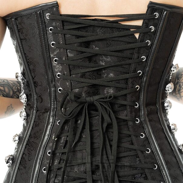 Vixxsin Steam Siren Corset (Black) | Blue Banana