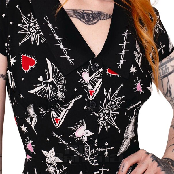 Hell Bunny Leah Mini Dress (Black) | Alternative Mini Dresses