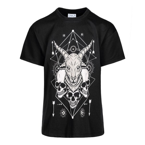 Blue Banana Widder & Totenköpfe T-Shirt (Schwarz) | Bedruckte T-Shirts