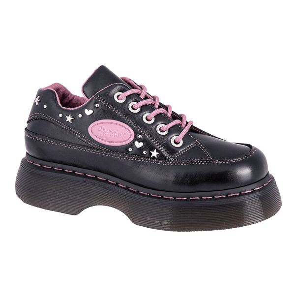 Dr Martens Buzz 5I Milled Gloss Shoe (Black) | Alternative Shoes