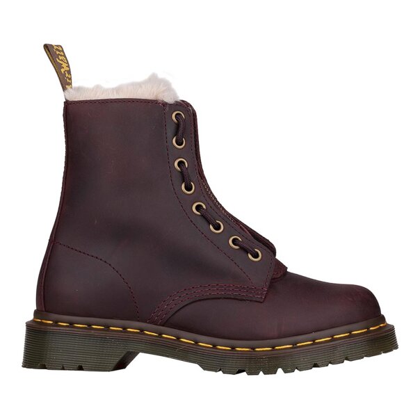Dr Martens 1460 Serena Crazy Horse Boots (Cherry) | Alternative Footwear