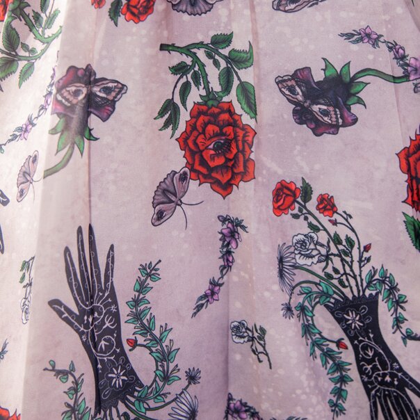 Jawbreaker Flower Spirit Maxi Dress (Multicolor) | Alternative Fashion, Goth Clothing