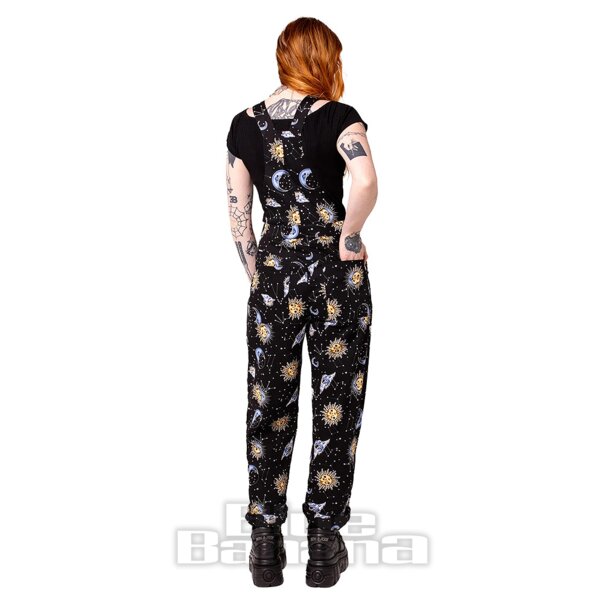 Hell Bunny Solaris Dungarees (Black) | Alternative Clothing