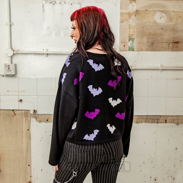 Banned Batty Babe Jumper (Black) | Alternative Fashion, Goth Clothing