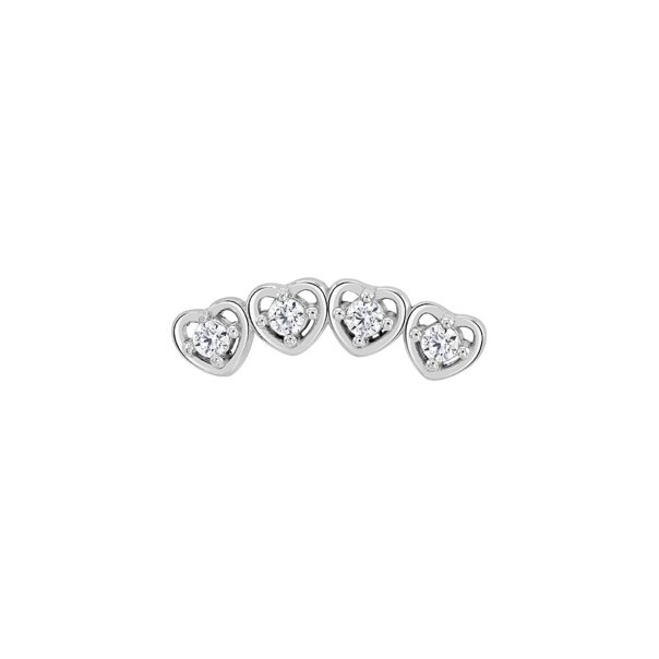 Blue Banana – Herz-Cluster-Oberteil aus Chirurgenstahl ohne Gewinde (Gold) | Körperpiercingschmuck