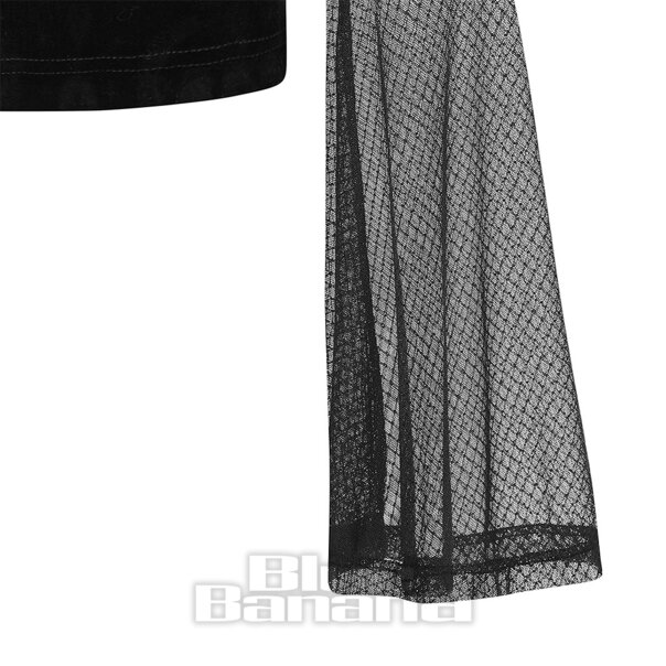 Banned Sedna Velvet Crop Top (Black) | Witchy Clothing