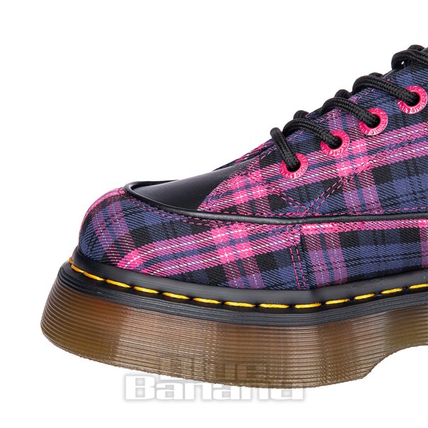 Dr Martens Buzz 5 Eye Tartan Woven Scarpe (Viola) | Blue Banana