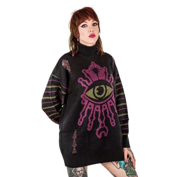Banned Third Sight Jumper (Black) | Banned Alternative Clothing