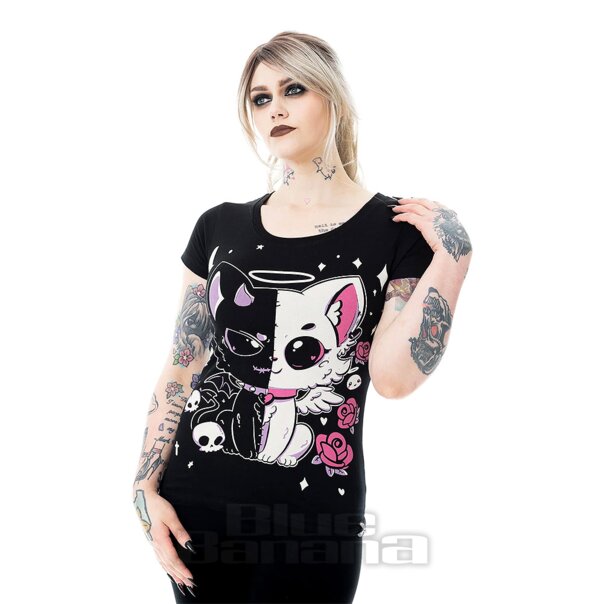T-shirt Cupcake Cult Lvd Kitty (noir) | Blue Banana
