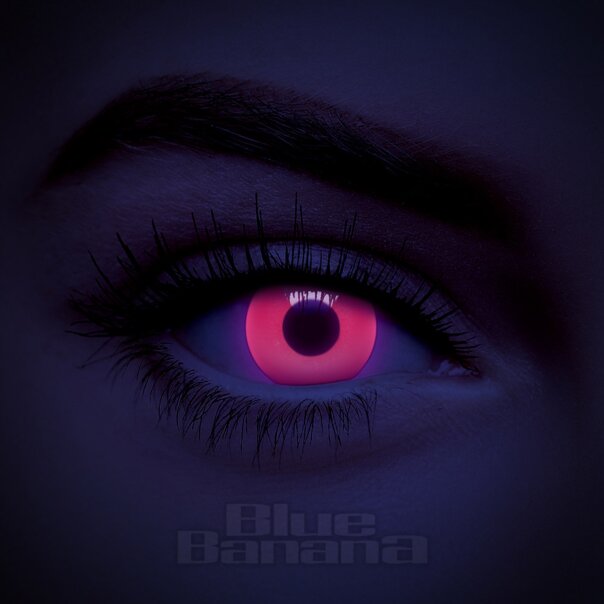 UV i-Glow 30 Tage rote farbige Kontaktlinsen, Coloured Contacts UK