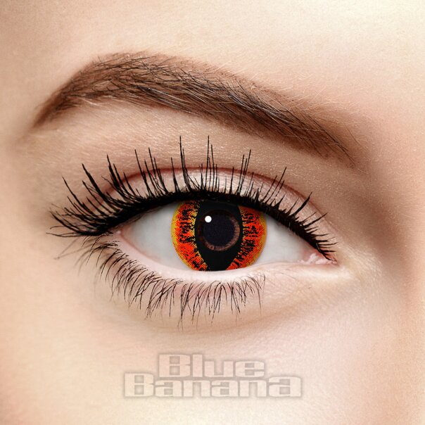 Auge von Sauron, rote 1-Tages-Kontaktlinsen, Schlangenaugen