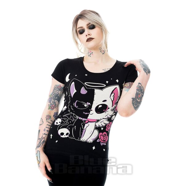 Cupcake Cult Lvd Kitty T-Shirt (Schwarz) | Blaue Banane