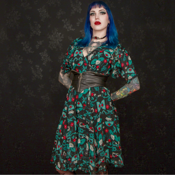 Robe Hell Bunny Medea (noire) | Blue Banana